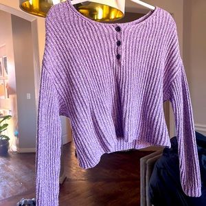 purple sweater